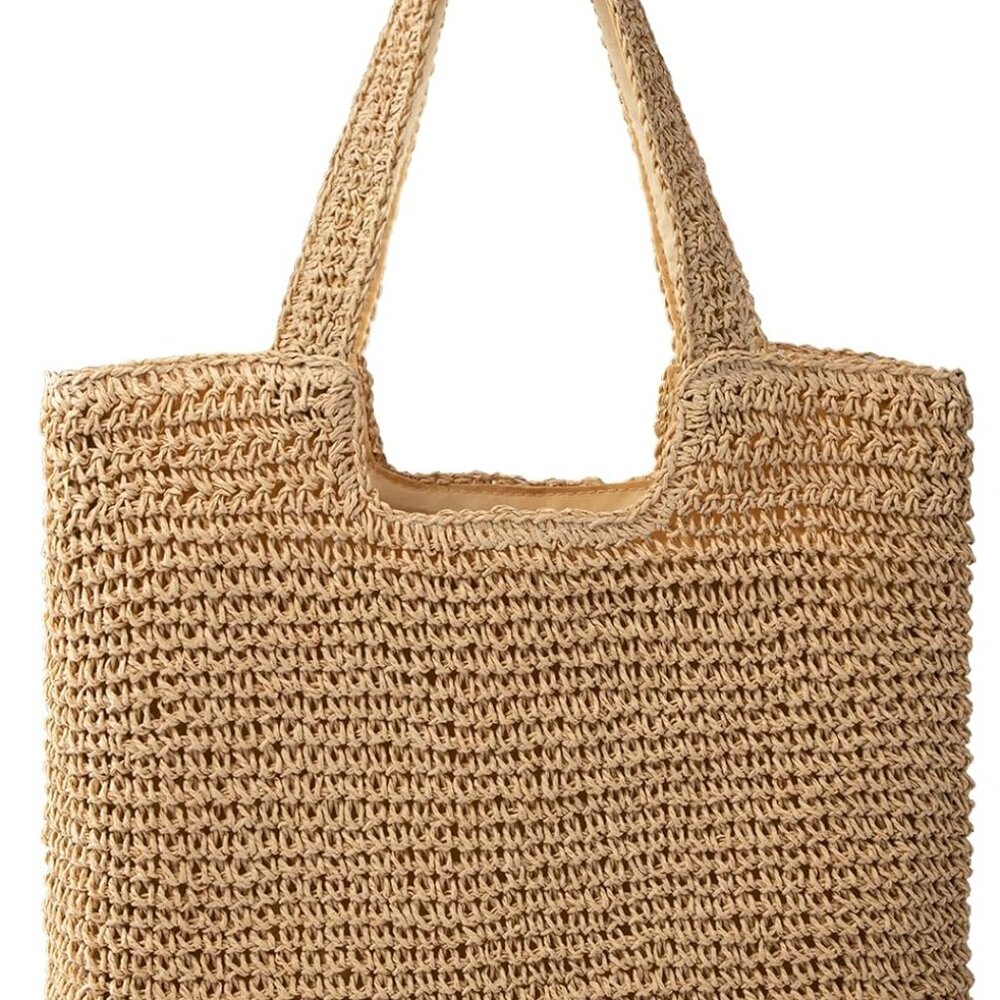Beach Bags for Women, Large Beach Bag, Woven Straw Tote Bags Waterproof, Weaving